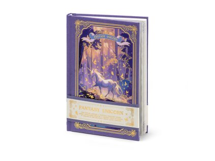 Kúzelný zápisník B6 linajka, pevná väzba, Fantasy Unicorn 1