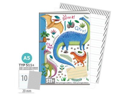 Zošit A5 TYP 511+ Dinosaury