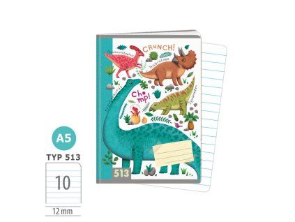 Zošit A5 TYP 513 Dinosaury