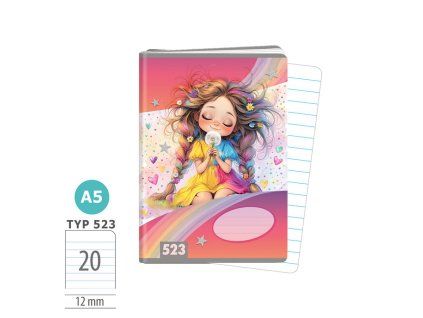 Zošit A5 TYP 523 Rainbow Ella