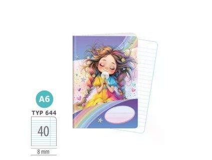 Zošit A6 TYP 644 Rainbow Ella - Dúha