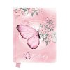 Pamätník JUNIOR 14x18 cm, 80 list. čistý so zámkom - Butterfly