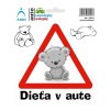 Informačná samolepka Dieťa v aute (medvedík) (15x17 cm)