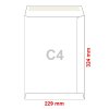 Obálky C4 229x324 mm tašky ofset samolepiace