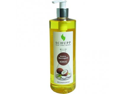 Aromatický masážní olej, Kokos, 500 ml s dávkovačem