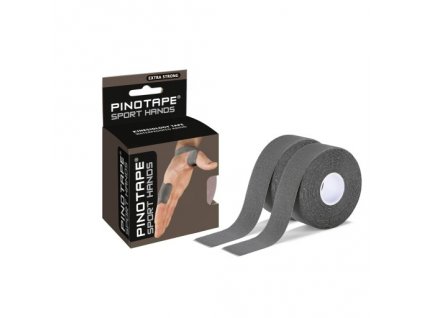 PINOTAPE® Sport Hands, tmavě šedý, 2,5 cm x 5 m, 2 kusy