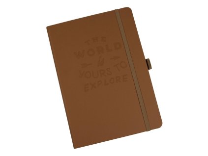 Zápisník Donau A5 outdoorový štvorčekový hnedý s vodeodolným papierom