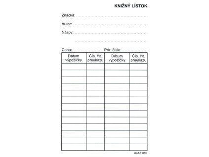 254842 knizny listok