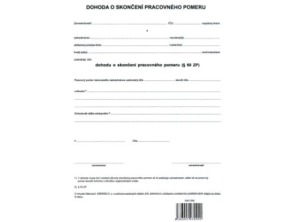 254881 dohoda o skonceni pracovneho pomeru a4