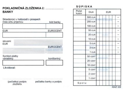 255382 pokladnicna zlozenka banky a6 100 list samoprepis