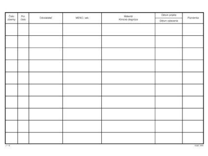 255487 zapisna kniha bioptickeho materialu labor stanice a4 100 listov