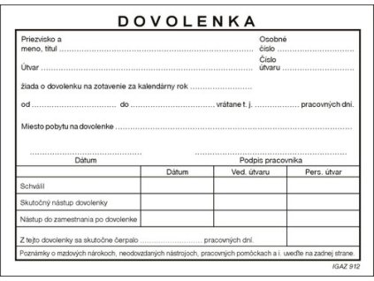 256123 dovolenka a6 samoprepis 100 listov
