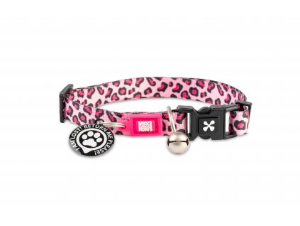 Smart ID obojek pro kočky Max & Molly - Leopard Pink