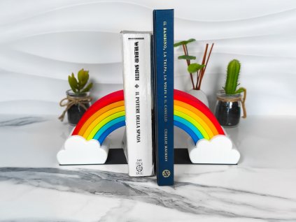 3D bookend | Zarážky na knihy | Duha