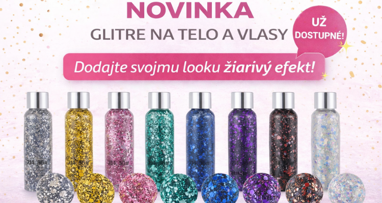GLITRE NA TELO A VLASY
