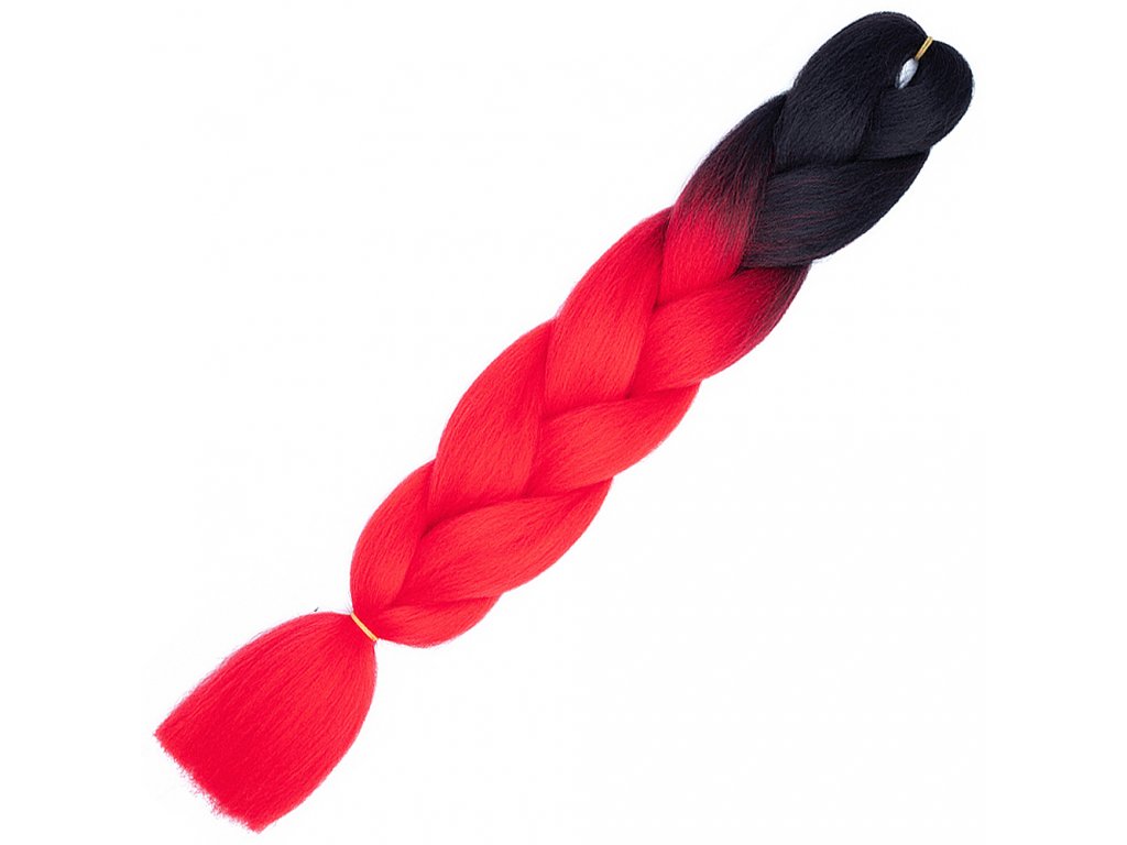 14381 1 ombre jumbo braid kanekalon b2 cerna cervena