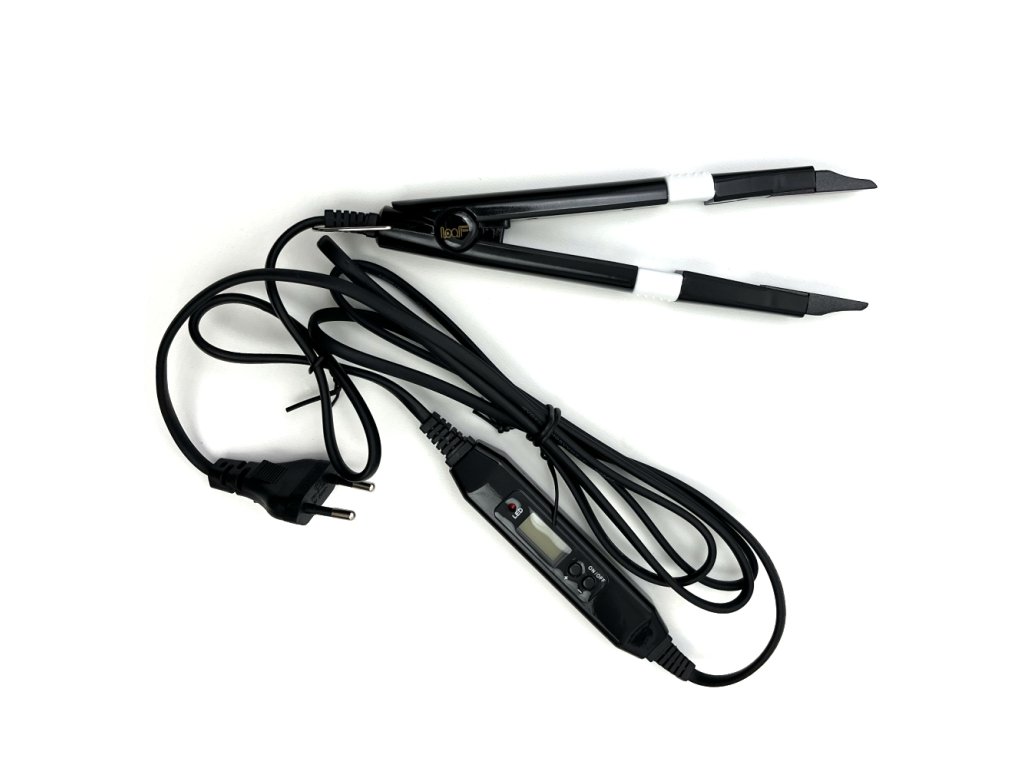 18624 melting pliers for keratin method type f flat black 100 210