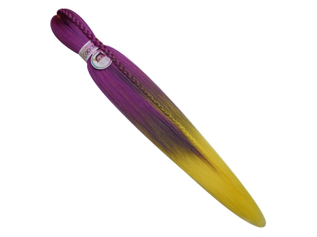 100% EZ Kanekalon 3-045 Hot Plum/Purple/Yellow
