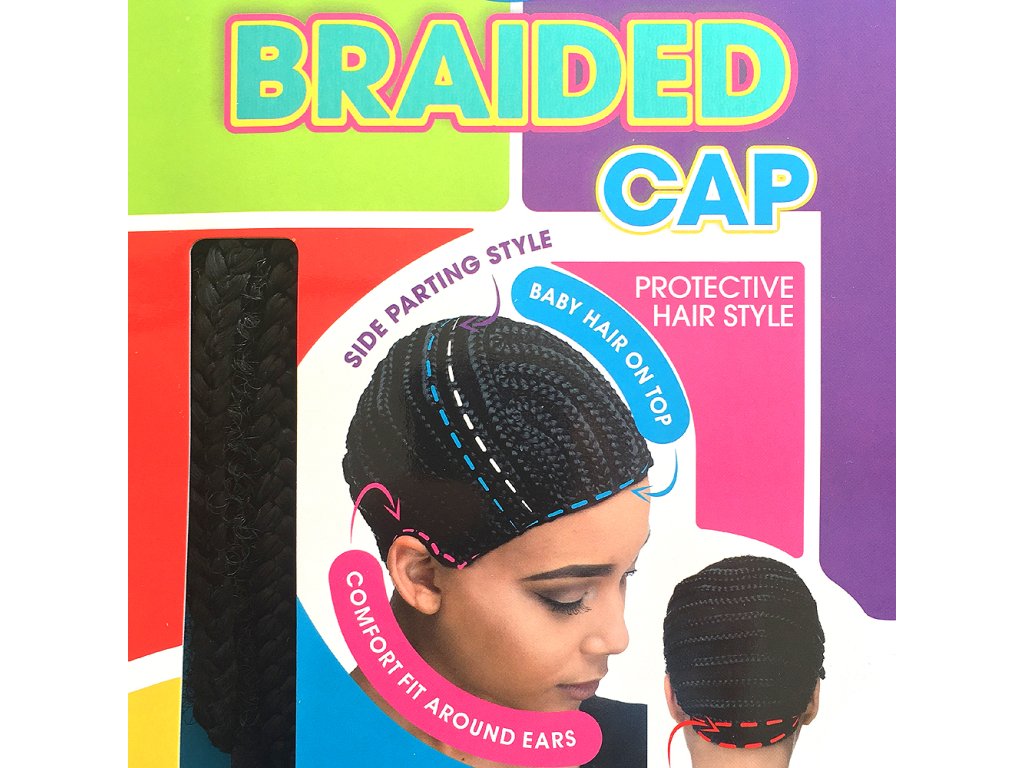 7333 1 cap with pre made braids for the crochet method