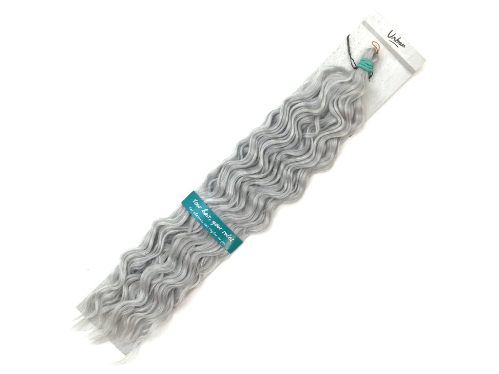 7396 wavy kanekalon crimp silver