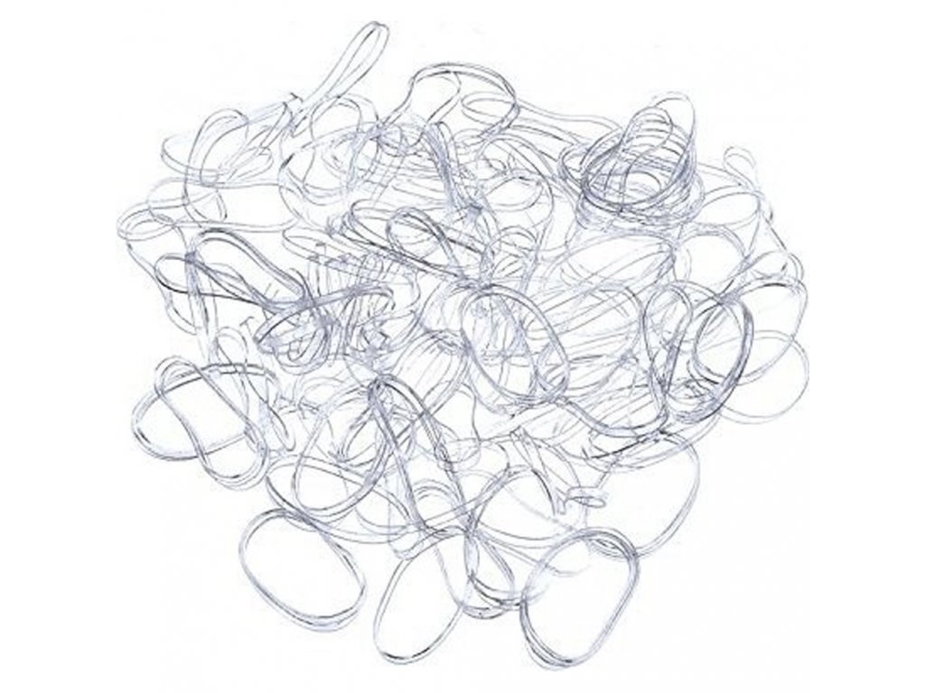 Mini Rubber Bands - Transparent 100pcs 