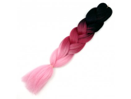 12730 ombre jumbo braid kanekalon l3 27 cerna ruzova svetle ruzova