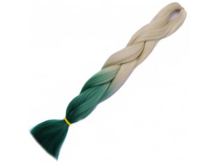 12733 1 ombre jumbo braid kanekalon h2 34 plava blond zelena