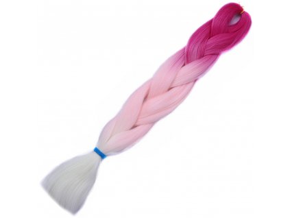 14909 2 ombre jumbo braid h3 27 magenta svetle ruzova bila