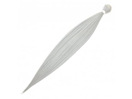 16994 umele vlasy na trasni rovne 80cm 100gr pst silver