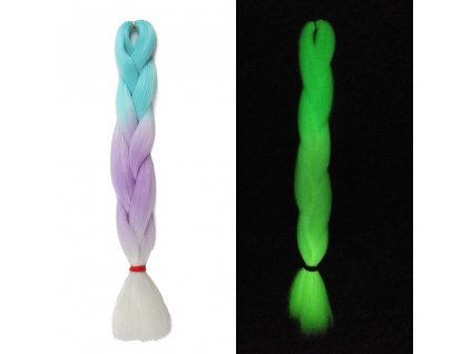 17399 synthetic jumbo braid kanekalon glow in the dark g3 7 ombre