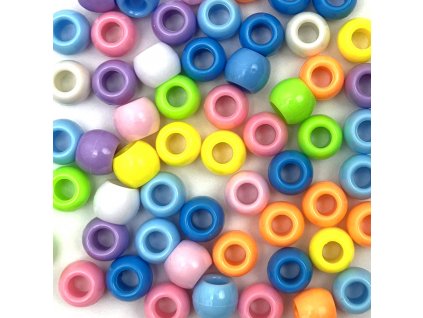 19365 1 koralky do ucesu plastove pastelove mix 55ks