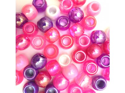 19371 1 koralky do ucesu plastove perletove mix 55ks