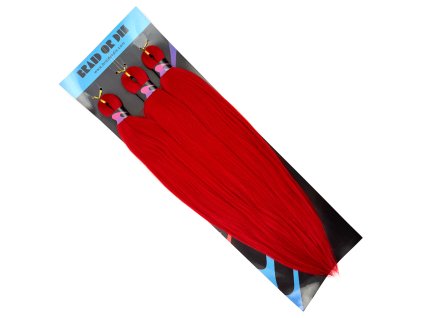 27061 1 100 ez 3v1 kanekalon red braidordie