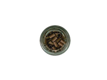 3.4mm, copper with flared edge l.brown 100pcs