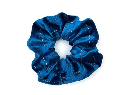 26752 1 scrunchie gumicka do vlasu stredni modra