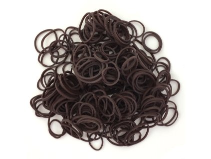 27025 gumicky na copanky nebo pseudo dready tmave hnede 1000ks