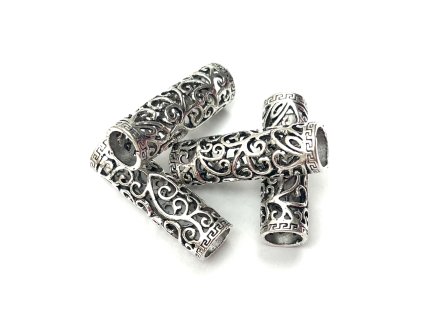 28764 stribrne koralky na copanky nebo dready typw 1ks