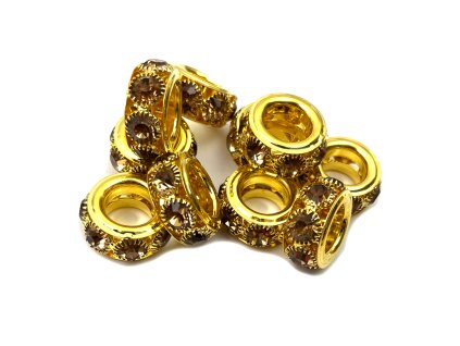 34769 zlate koralky na dready cc5 1ks