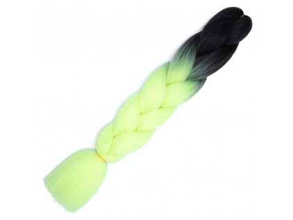 6070 ombre jumbo braid kanekalon b12 cerna svetle zelena