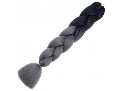 6142 ombre jumbo braid kanekalon b35 cerna tmave seda