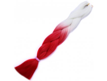 6454 1 ombre jumbo braid kanekalon h2 31 ledova blond cervena