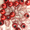 19377 1 decorative beads red mix 55pcs