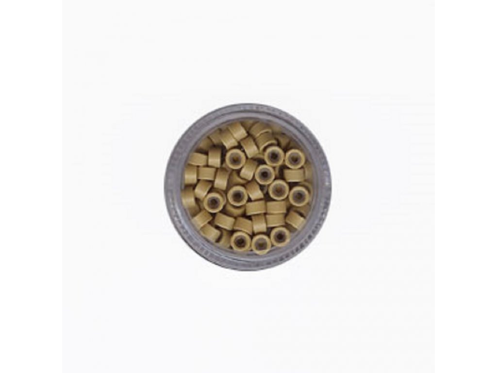 Kroužky Micro Ring 5.0mm silikon, 100ks, tmavá blond