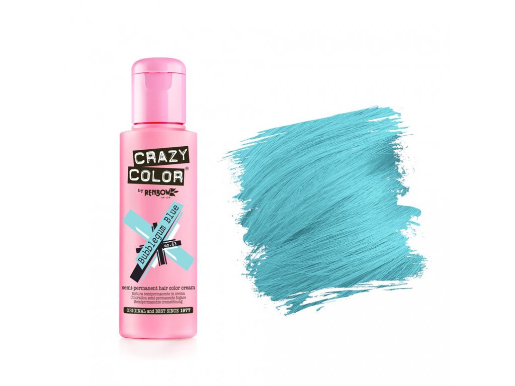 6. Crazy Color Semi-Permanent Hair Dye - Bubblegum Blue - wide 6