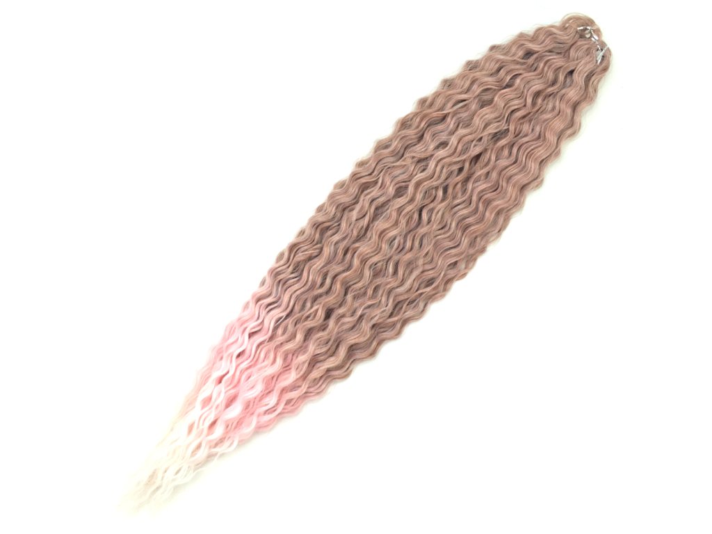 Vlnitý Kanekalon Ariel 75cm 100gr T-BPink(4)