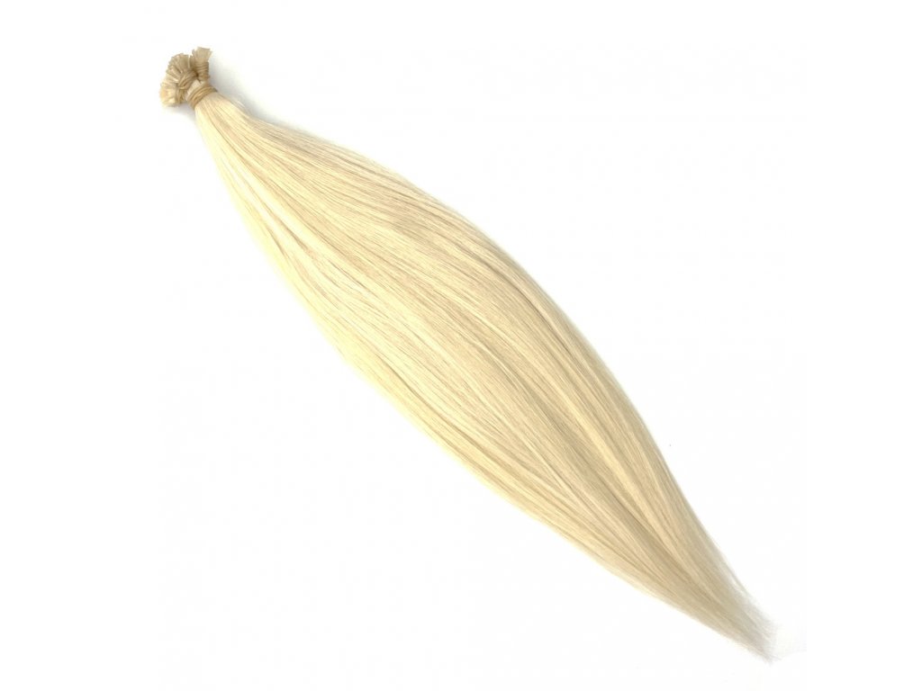 Human hair blonde 40 cm strands 10 pc Human hair blonde 40 cm strands 10 pc