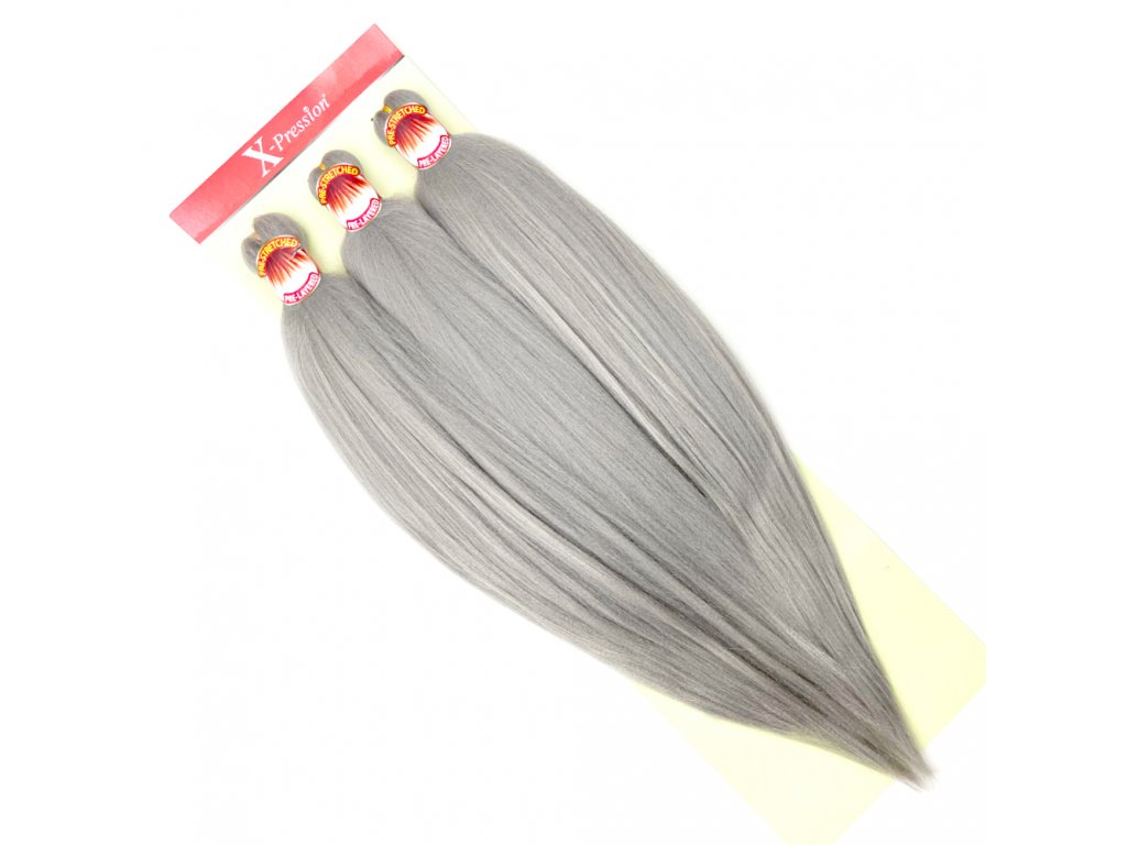 100% EZ 3v1 Kanekalon Silver Gray BraidOrDie