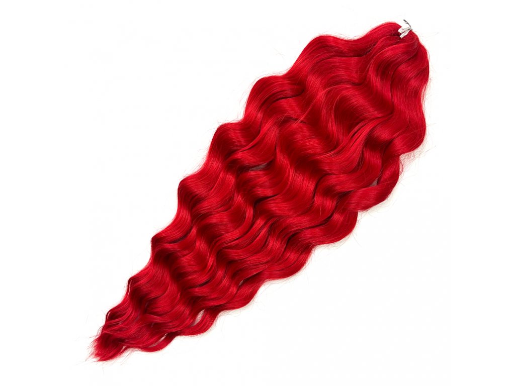 Vlnitý kanekalon Lena 55cm 100gr Red