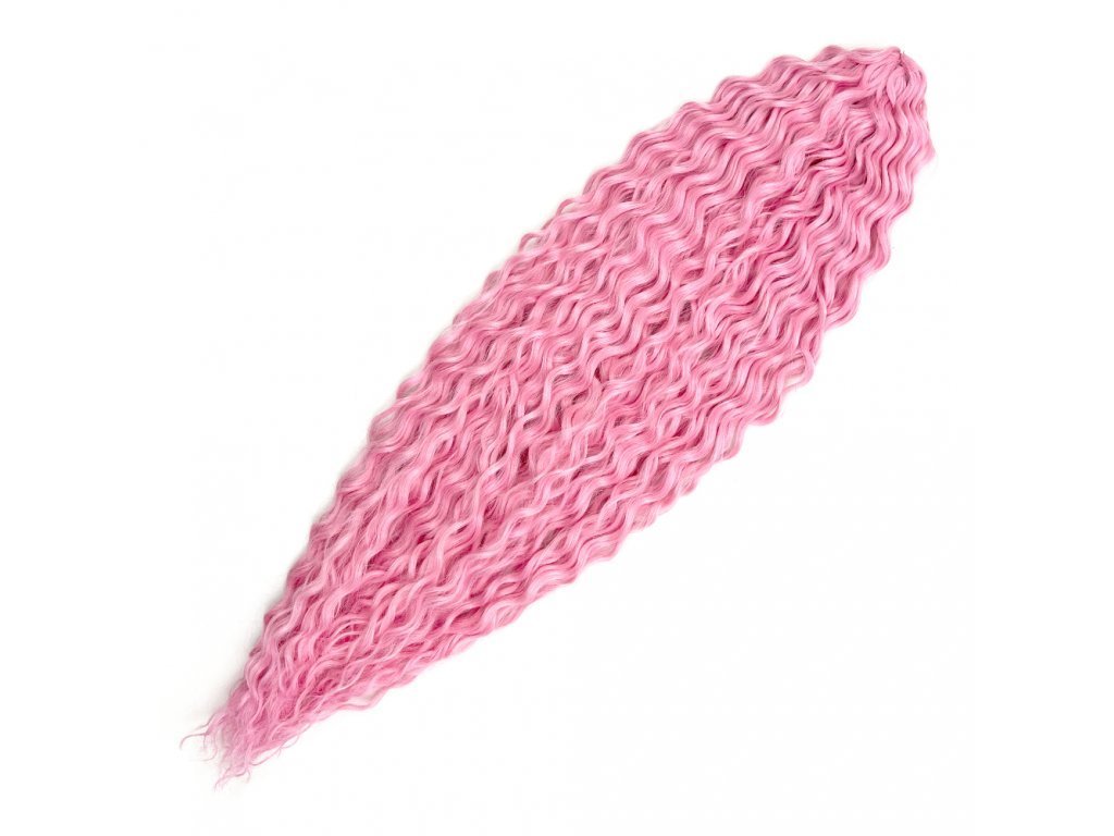 Vlnitý Kanekalon Ariel 55cm 100gr Pink14