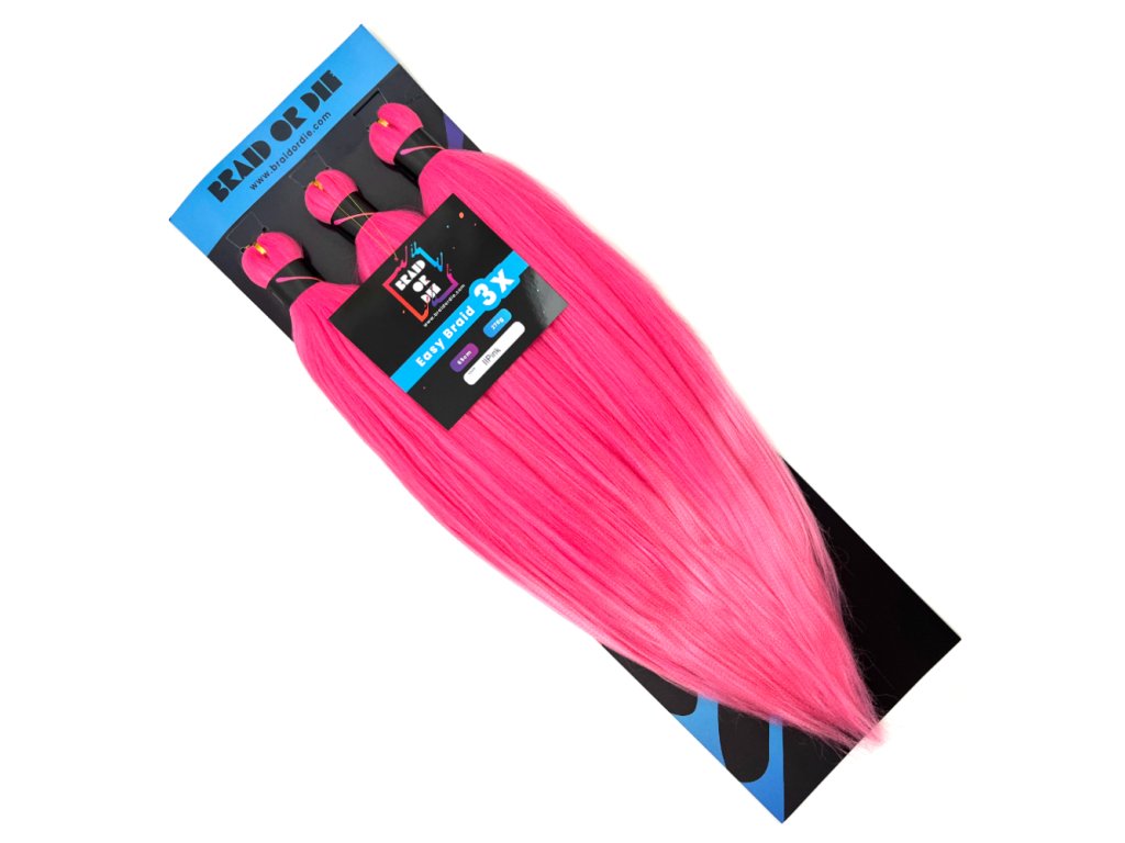 100% EZ 3v1 Kanekalon 2Pink BraidOrDie